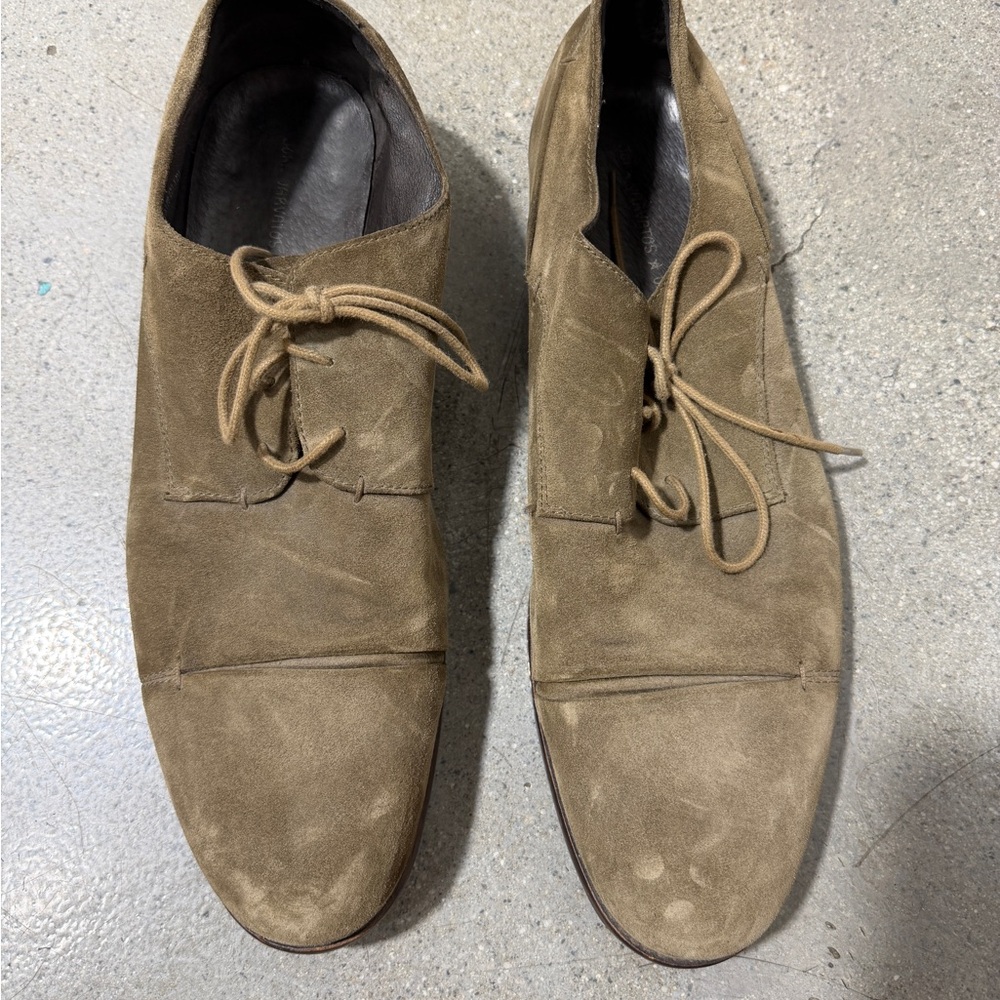 John Varvatos Brown Suede Oxfords
